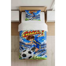 Luvis Store Goal Strike Efsane Vuruş Anime Futbolcu Temalı Tek Kişilik Erkek Çocuk Nevresim Takımı - Çarşaflı