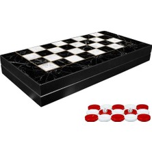 Magicool Özel Tasarlanmış Mermer Desenli Tavla