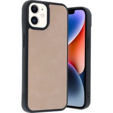 Çelik - Ticaret Apple iPhone 11 Uyumlu Kılıf Aras Deri Kapak - Pudra
