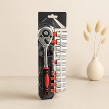 Çelik - Ticaret Krom Vanadyum 1/2" 12 Parça Lokma Seti (8-24 Mm)