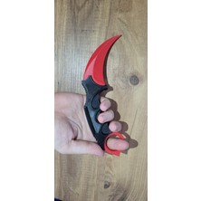 E-A Dizayn.3D Counter Strike 2 Karambit Oyuncak Figürü Kırmızı