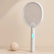 Çelik - Ticaret Type-C Şarjlı Katlanabilir Saplı Elektronik Sinek Öldürücü Raket