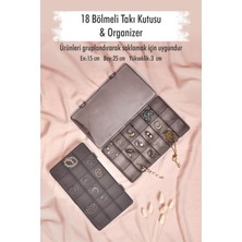 Çelik - Ticaret 18 Bölmeli Takı Kutusu & Çok Amaçlı Kutu & Organizer