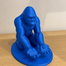 Solmazlar Online 3D Baskı Goril Telefon Tutucu - Kaslı Goril Masaüstü Telefon Standı-Mavi