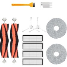 Bemy Ticaret X10 Plus X20 Plus Xiaomi Uyumlu Yedek Fırça Hepa Filtre Mop Seti-12 Parça