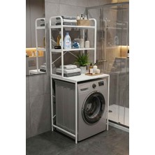 Çelik - Ticaret Çamaşır Makinesi Üstü Raf Beyaz 70 cm