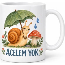 Solmazlar Online Acelem Yok Şemsiyeli Salyangoz Tasarımlı Porselen Kupa - Model 266