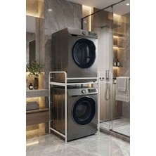 Çelik - Ticaret Çamaşır Makinesi Rafı Metal Beyaz 66 cm