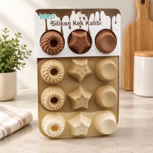 Solmazlar Online Silikon Muffin Kek Kalıbı Desenli