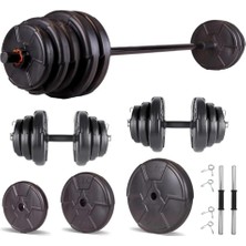 Bemy Ticaret Hero Serisi 55 kg Dambıl Seti ve Halter Seti Ağırlık Fitness Seti