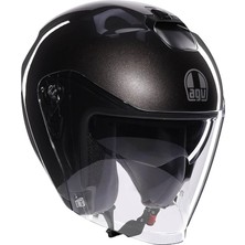 Bemy Ticaret Irides Motosiklet Kaskı Açık Kask Mono Asfalto Grey M