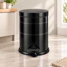Çelik - Ticaret Mikro 5 L Siyah Pedallı Çöp Kovası