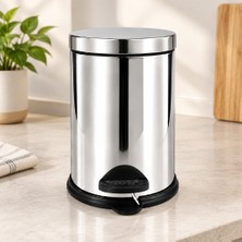 Çelik - Ticaret 3 L Metal Pedallı Çöp Kovası