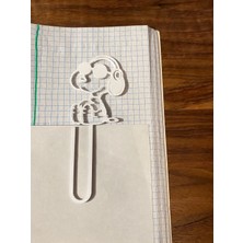 Çelik - Ticaret 3D Baskı Gözlüklü Sevimli Köpek Figürlü Kitap Ayracı 4lü - - Beyaz