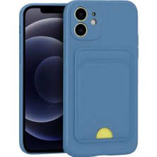 Çelik - Ticaret Apple iPhone 11 Uyumlu Kılıf Kelvin Kartvizitli Silikon - Mavi