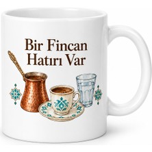 Çelik - Ticaret Bir Fincan Hatırı Var Tasarımlı Porselen Kupa - Model 375