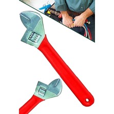 Bemy Ticaret Anahtar Ayarlanabilir Ingiliz Anahtarı 10" 250MM Kurbağacık Anahtar Kırmızı 1410