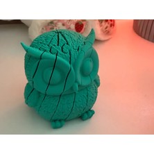 Çelik - Ticaret 3D Baskı Hareketli Baykuş Figürü - Eklemli Flexi Oyuncak - Mint