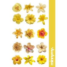 Minnymy Flower Collection Sticker, Çıkartma, Ajanda, Günlük, Planlayıcı, Bullet Journal , Scrapbook