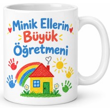 Çelik - Ticaret Minik Ellerin Büyük Öğretmeni Tasarımlı Porselen Kupa - Model 373
