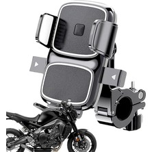 Bemy Ticaret MT63 Motosiklet Bisiklet Telefon Tutucu Gidon Uyumlu Otomatik Kilitleme