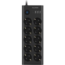 Bin1çeşit Fulltech FTR14 Type-C Girişli Akım Korumalı 10’lu Priz, 3 USB