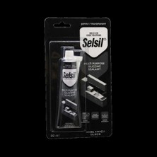 Bin1çeşit Şeffaf Genel Amaçlı Tüp Silikon 50ML
