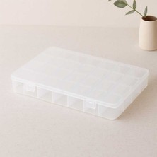 Bin1çeşit 28 Bölmeli Organizer Kutusu - Plastik Şeffaf Kapak