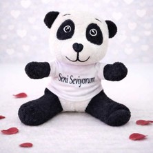 Bin1çeşit Sevimli Tişörtlü Peluş Panda 25 cm Hediye Seçeneği