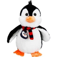 Bin1çeşit Peluş Penguen Atkılı 32 cm Eğlenceli Oyuncak
