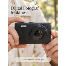 Bin1çeşit Günlük ve Seyahat Kullanımına Uygun Ekranlı Siyah Fotoğraf Makinesi
