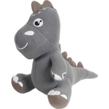 Bin1çeşit Sevimli Dino Peluş Oyuncak 25 cm Gri Renk