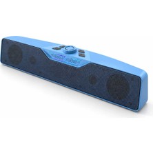 Bin1çeşit Bluetooth Masaüstü Hoparlör USB Bellek ve Tf Kart Desteği ile Mavi