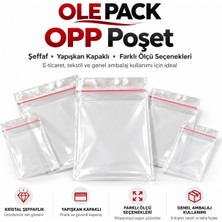 100LÜ Bantlı Şeffaf Poşet 8X15 cm (Bantlı Opp Poşet, Şeker, Kurabiye ve Kuruyemiş Poşeti)