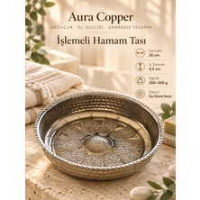Aura Copper El Dövmesi Bakır Hamam Tası – Kurna Banyo Spa Tası Geleneksel Türk Hamamı El Yapımı