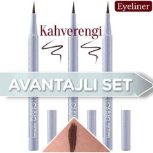 Beaulis 196 Brown Koyu Kahve Eyeliner 3 Adet En Avantajlı Göz Kalemi Eyeliner Seti