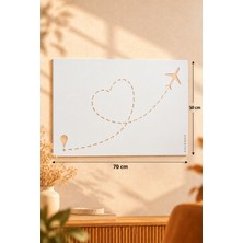 Zeva Tasarım Mıktanıs Hediyeli Sazkışla 50X70 cm Magnet Biriktirme Panosu, Not ve Fotoğraf Asmak Için Dekoratif Duvar Panosu