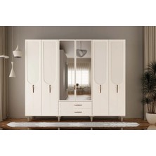 Aselia 6 Kapılı Mdf Gardırop