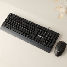 Marsilyan USB Kablolu Q Klavye & 1200 Dpı Mouse Seti