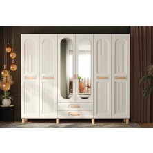 Orchide 6 Kapılı Mdf Gardırop