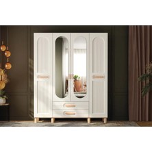 Orchide 4 Kapılı Mdf Gardırop