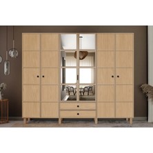 Misea 6 Kapılı Mdf Gardırop