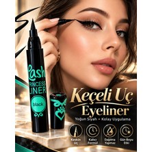 Sibela Beauty Lash Princess Liner Yoğun Siyah Keçe Uçlu Suya Dayanıklı Eyeliner 3 ml