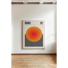 Kanvaspera Bauhaus Desing Turuncu Daire 1923 - Kanvas Tablo - Geometrik Illüstrasyon, Salon ve Ofis, Duvar Dekoru