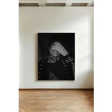 Kanvaspera Michael Jackson Ikonik Gülüş - Kanvas Tablo - Siyah Beyaz, Retro Pop Art Modern Duvar Dekoru