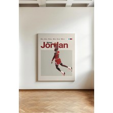 Kanvaspera Michael Jordan 23 Pozu - Kanvas Tablo - Basketbol Efsanesi Siyah Beyaz Duvar Dekoru