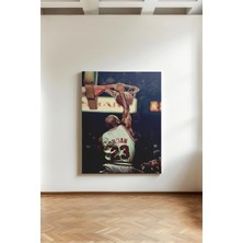 Kanvaspera Michael Jordan 23 Pozu - Kanvas Tablo - Basketbol Efsanesi Siyah Beyaz Duvar Dekoru