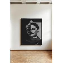 Kanvaspera Atatürk ve Kıpçak Savaşçısı - Kanvas Tablo - Siyah Beyaz Sürrealist Kolaj Modern Duvar Dekoru