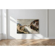 Kanvaspera Michelangelo'nun Âdem’in Yaratılışı - Kanvas Tablo | Rönesans Sanat | Klasik Duvar Dekoru