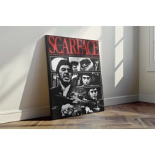 Kanvaspera Scarface, Tony Montana - Al Pacino Kanvas Tablo - Film Posteri Tarzı Duvar Dekoru